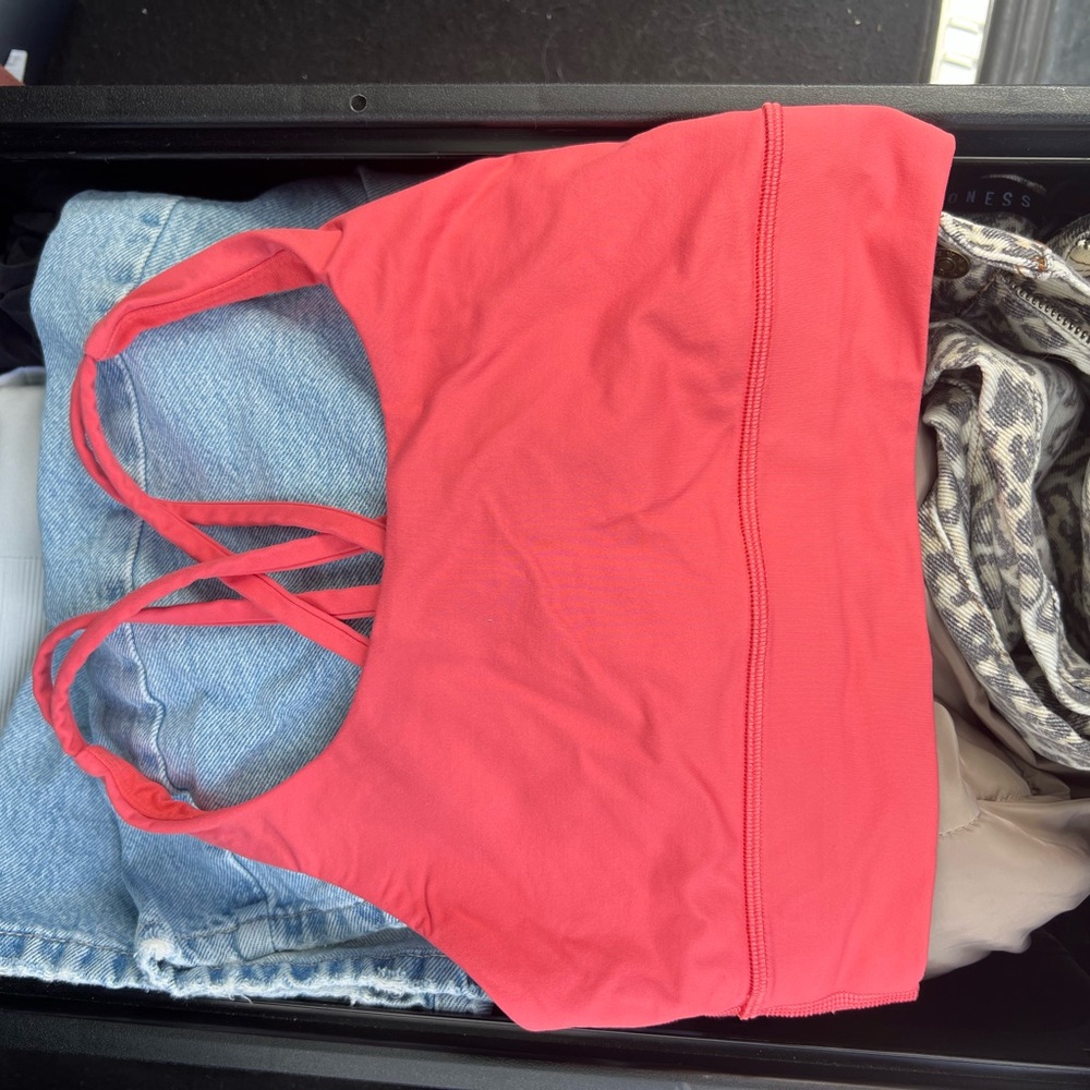 Women's Coral Sports Bra